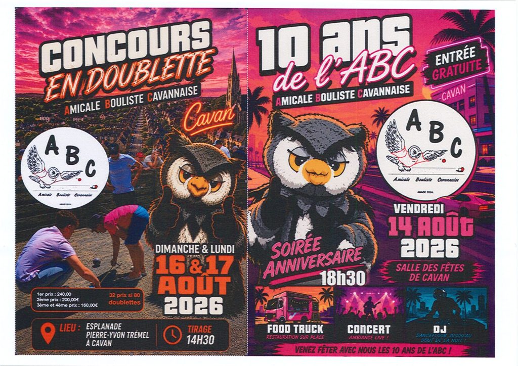 10 ANS DE L'ABC ET CONCOURS EN DOUBLETTE